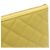 Chanel Clutch Yellow Caviar Gold CC Logo Giallo - vista 4