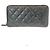 Portafoglio lungo con zip in agnello Chanel Series Marrone