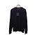 Louis Vuitton Langarm-T-Shirt aus Baumwolle mit schwarzem Ton-in-Ton-Monogramm, Rundhalsausschnitt