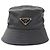 Prada Nylon-Bucket-Hat mit Dreieckslogo Schwarz