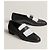 Hermès Mocasín Royal Bicolor Negro Blanco Plata Multicolor - vista 9