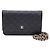 Chanel Bolsa de ombro e Crossbody WOC em Caviar com Corrente Dourada Preto