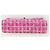 Chanel Borsa a tracolla con catena media classica in tweed rosa e argento - vista 7