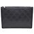 Gucci Clutch da uomo in pelle nera goffrata GG Nero