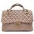 Chanel Vintage Castle Lock Handtasche mit Kette und Tragegriff Braun