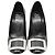 Roger Vivier Décolleté in vernice nera con fibbia metallica argentata Trumpet Nero