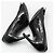Roger Vivier Décolleté in vernice nera con fibbia metallica argentata Trumpet Nero - vista 7