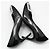 Roger Vivier Décolleté in vernice nera con fibbia metallica argentata Trumpet Nero - vista 8