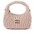 Miu Miu Borsa Hobo in pelle Napa Rosa - vista 4