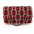 Chanel Borsa a tracolla Classic Medium Flap in tweed rosso con catena argentata