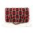 Chanel Borsa a tracolla Classic Medium Flap in tweed rosso con catena argentata - vista 2