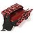 Chanel Borsa a tracolla Classic Medium Flap in tweed rosso con catena argentata - vista 4
