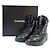 Chanel Baskets montantes en agneau verni - vue 7