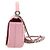 Chanel Bolsa de alça superior com aba acolchoada em pele de cordeiro rosa - vista 2