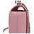 Chanel Bolsa de alça superior com aba acolchoada em pele de cordeiro rosa - vista 8