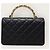 Chanel Mini borsa a tracolla con catena in pelle di agnello con manico superiore nero - vista 6