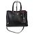 Prada Grande borsa tote doppia in pelle di vitello morbida nera Nero - vista 10