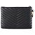 Saint Laurent Clutch piccola trapuntata Nero - vista 3