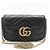 Gucci Borsa a tracolla Super Mini GG Marmont trapuntata nera Nero
