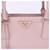 Prada Borsa a Spalla Saffiano Beige Chiaro Medium Marrone - vista 3