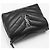 Saint Laurent Borsa a tracolla Loulou Toy in pelle nera con monogramma argento Nero - vista 3