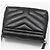 Saint Laurent Borsa a tracolla Loulou Toy in pelle nera con monogramma argento Nero - vista 4