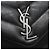 Saint Laurent Borsa a tracolla Loulou Toy in pelle nera con monogramma argento Nero - vista 8