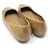 Tory Burch Chaussures plates en cuir verni marron et or  - vue 2