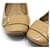 Tory Burch Chaussures plates en cuir verni marron et or  - vue 3