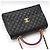 Chanel Borsa a tracolla Coco Handle Large in lucertola nera Black Caviar Nero - vista 3