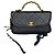Chanel Bolso Season con asa superior y cadena negro con herrajes dorados
