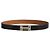 Hermès Buckle Reversible Leather Strap Black