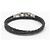 Dior Black Silver CD Icon Braided Leather Double Strap Bracelet - view 5