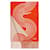 Hermès Sciarpa in cashmere Graphic Line Wave Arancione  - vista 1