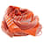 Hermès Sciarpa in cashmere Graphic Line Wave Arancione  - vista 12