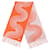 Hermès Sciarpa in cashmere Graphic Line Wave Arancione  - vista 9