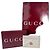 Gucci GG Marmont Matelassé Kartenetui Hellgrau Rot