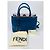 Borsa a Spalla Fendi Tuchure Petit Blu - vista 6