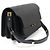 Marni Borsa a tracolla Trunk Medium in Saffiano nero con finiture dorate - vista 3