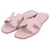 Hermès Oran Damen Hausschuhe Hellrosa Pink