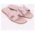 Hermès Oran Damen Hausschuhe Hellrosa Pink - Ansicht 4