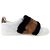 Louis Vuitton Sneakers basse Frontline in shearling e pelliccia di visone da donna Bianco Marrone - vista 3