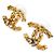 Chanel Orecchini CC Logo Coco Metallizzati con Cristalli Oro D'oro - vista 3
