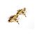 Chanel Orecchini CC Logo Coco Metallizzati con Cristalli Oro D'oro - vista 4