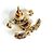Chanel Orecchini CC Logo Coco Metallizzati con Cristalli Oro D'oro - vista 6