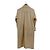 Hermès Gabardina asimétrica de mezcla de cuero para mujer Beige Castaño - vista 4