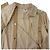 Hermès Gabardina asimétrica de mezcla de cuero para mujer Beige Castaño - vista 6