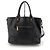 Prada Borsa Tote e Borsa a Spalla in Vitello Daino Nero - vista 5