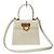 Salvatore Ferragamo Iconic Top Handle Kelly Tasche Silber