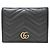 Gucci Cartera Compacta Marmont Chevron Negro